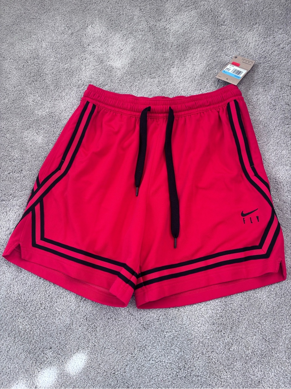 Nike Women's Red Fly Training Shorts with Black Trim